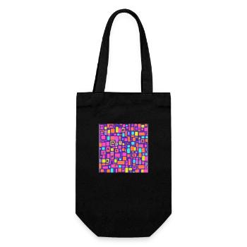 Colorful Square - Gift Bag for Bottles - black - Front