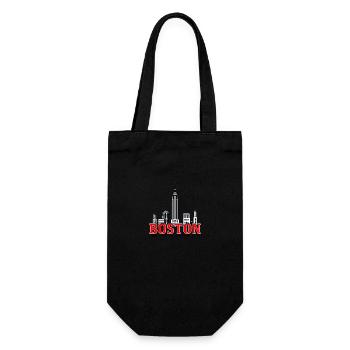 Boston USA Geschenkidee - Geschenkbeutel für Flaschen - Schwarz - Vorne
