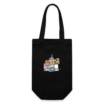 Boston USA - Geschenkbeutel für Flaschen - Schwarz - Vorne