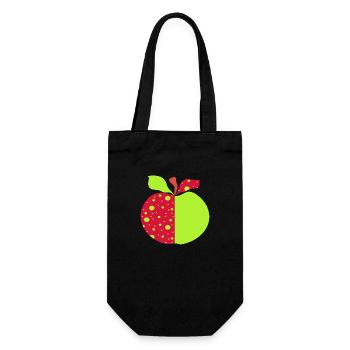 Apple - Gift Bag for Bottles - black - Front