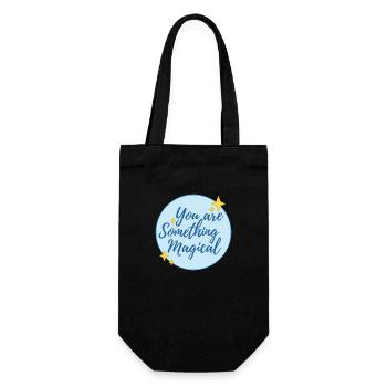 Magical motif with "You are Something Magical" - Gift Bag for Bottles - black - Front