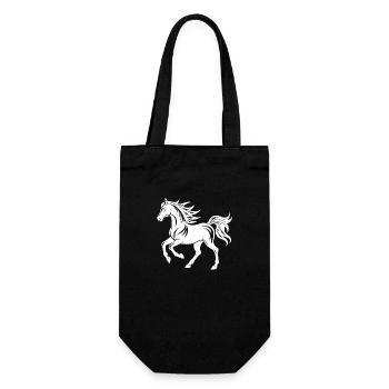 Elegant horse silhouette - Gift Bag for Bottles - black - Front