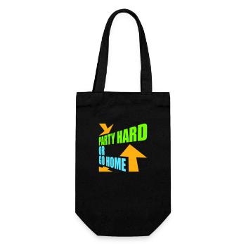 Party Hard Or Go Home Arrows Go Home Logo - Gift Bag for Bottles - black - Front