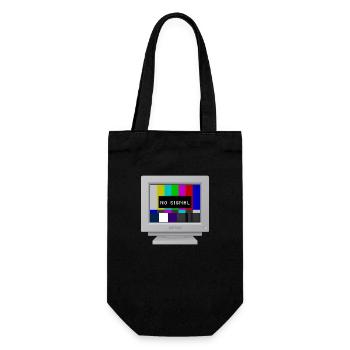 CRT design -No signal (bands) - Gift Bag for Bottles - black - Front