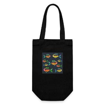 Poissons - Sac à bouteille - noir - Devant