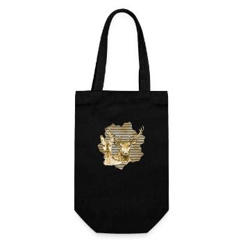Deer and doe - Gift Bag for Bottles - black - Front