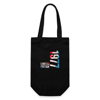 1977 Limitiertes Geburtstagsgeschenk 1977 - Geschenkbeutel für Flaschen - Schwarz - Vorne