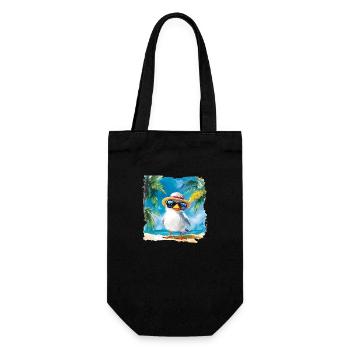 Holidays under palm trees: pure relaxation - Gift Bag for Bottles - black - Front