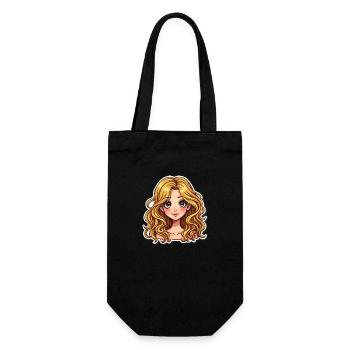 SPAGHETTI-MÄDCHEN - Geschenkbeutel für Flaschen - Schwarz - Vorne