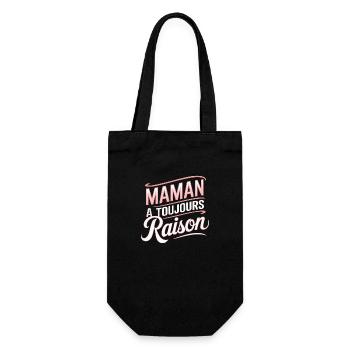 Maman a toujours raison - Sac à bouteille - noir - Devant