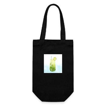 Refreshing Lime Cocktail Art - Gift Bag for Bottles - black - Front