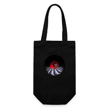 Design mit Fisheye-Kamera - Geschenkbeutel für Flaschen - Schwarz - Vorne