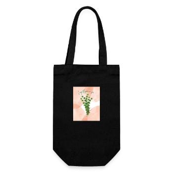 Long Thyme No See Herb Pun Design - Gift Bag for Bottles - black - Front