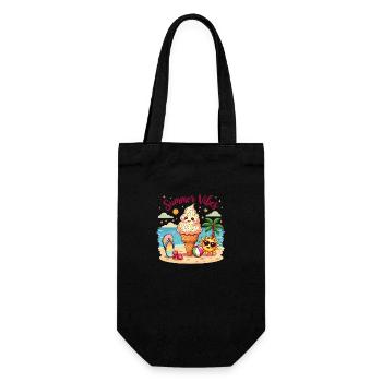 SOMMERLICHE VIBES - Geschenkbeutel für Flaschen - Schwarz - Vorne
