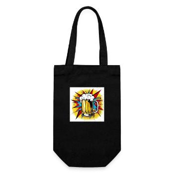 Designer Power Beer - Gift Bag for Bottles - black - Front