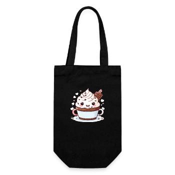 Charming Cocoa Companion - Gift Bag for Bottles - black - Front