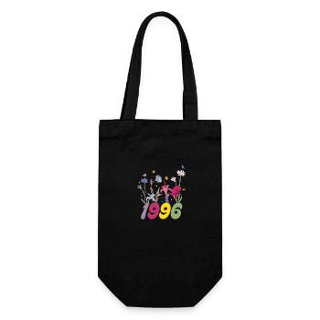 Année de naissance 1996 fleurs sauvages - Sac à bouteille - noir - Devant