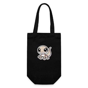 Cute Gecko - Big Eyes Charm - Gift Bag for Bottles - black - Front