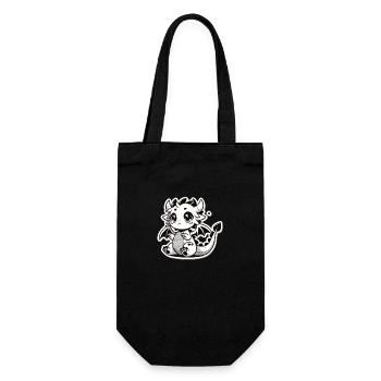 Bébé dragon - Mignon et féroce - Sac à bouteille - noir - Devant