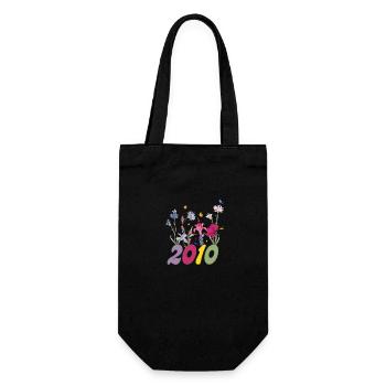 Année de naissance 2010 fleurs sauvages - Sac à bouteille - noir - Devant