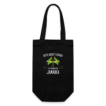 Bitte Nicht Stören Ich Träume Von Jamaika - Geschenkbeutel für Flaschen - Schwarz - Vorne