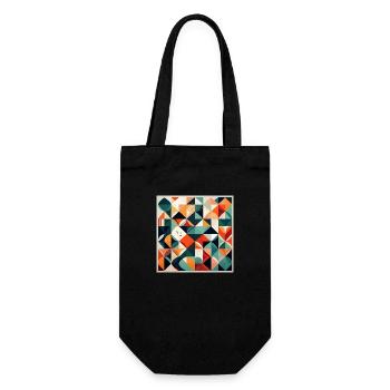 Modern Geometric Abstract Design - Gift Bag for Bottles - black - Front