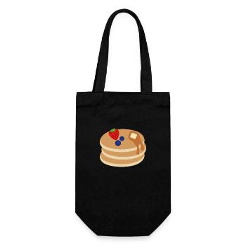 Pile de crêpes aux baies, beurre et sirop d’érable - Sac à bouteille - noir - Devant