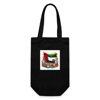UAE Heritage Flag Design - Gift Bag for Bottles - black - Front