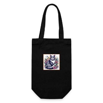 Domestic Cat Gifts - Gift Bag for Bottles - black - Front