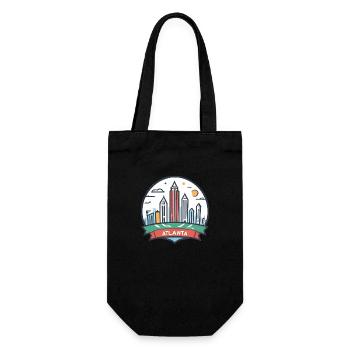 Atlanta Georgia USA - Geschenkbeutel für Flaschen - Schwarz - Vorne