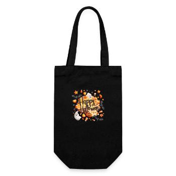 Halloween – Happy Halloween Cute Ghost Pumpkins - Gift Bag for Bottles - black - Front