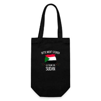 Bitte nicht stören ich träume vom Sudan - Geschenkbeutel für Flaschen - Schwarz - Vorne