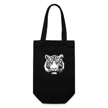 Tiger Face - Gift Bag for Bottles - black - Front