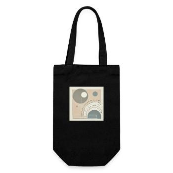 Minimilist art - Gift Bag for Bottles - black - Front