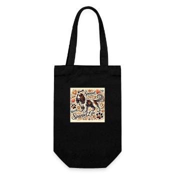 Spaniel Lover - Gift Bag for Bottles - black - Front