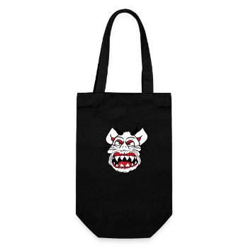 Démon Monstre Chat Halloween Horreur Cornes de Diable - Sac à bouteille - noir - Devant