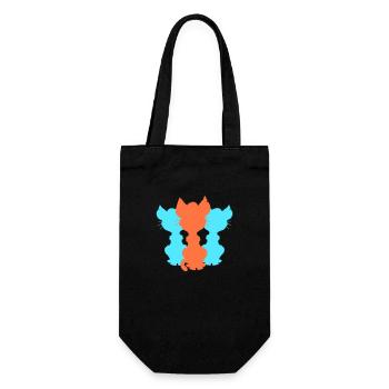 3 Sitting Cats Three Colorful Friends Silhouettes - Gift Bag for Bottles - black - Front