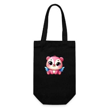 Pink Fairy Bear - Cute and Magical - Gift Bag for Bottles - black - Front