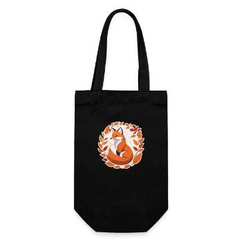 Fox in Autumn #2 - Gift Bag for Bottles - black - Front