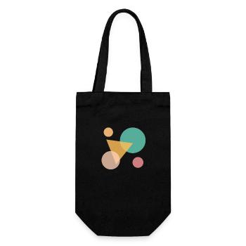 Modern Abstract Geometric - Gift Bag for Bottles - black - Front