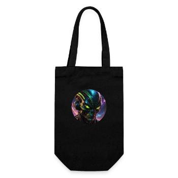 Alien 1 - Geschenkbeutel für Flaschen - Schwarz - Vorne