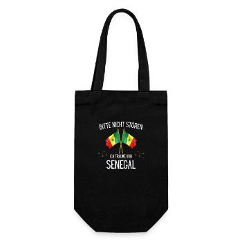 Bitte Nicht Stören Ich Träume Von Senegal - Geschenkbeutel für Flaschen - Schwarz - Vorne