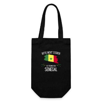 Bitte Nicht Stören Ich Träume Von Senegal - Geschenkbeutel für Flaschen - Schwarz - Vorne