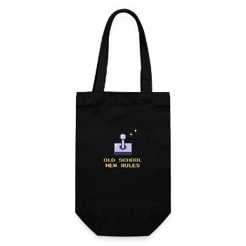 Old School, New Rules - Gift Bag for Bottles - black - Front
