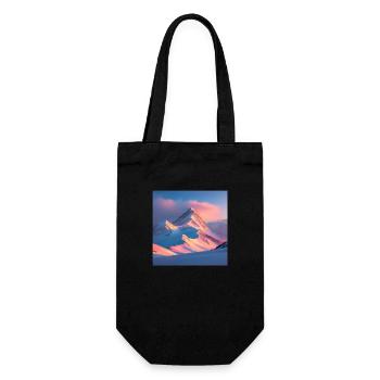 Mountain Range - Geschenkbeutel für Flaschen - Schwarz - Vorne