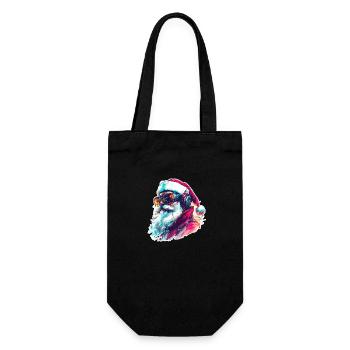 DJ Santa - Geschenkbeutel für Flaschen - Schwarz - Vorne