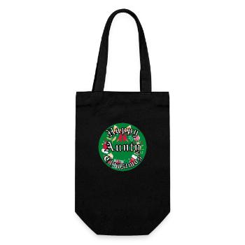 Happy Christmas Aunty - Gift Bag for Bottles - black - Front