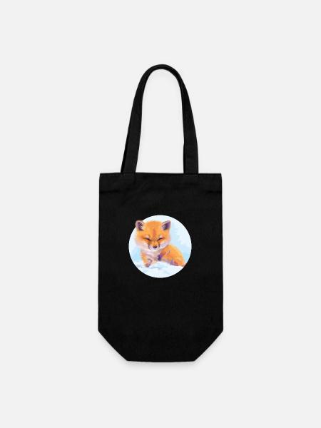 Fox - Gift Bag for Bottles - black
