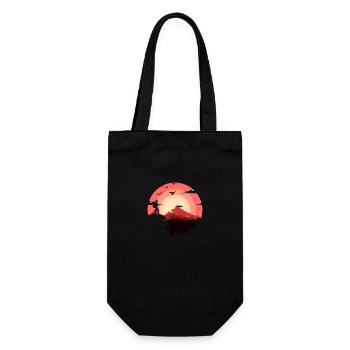 Sunset climbing - Gift Bag for Bottles - black - Front