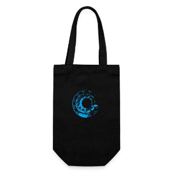 Retro Look - Blue - Gift Bag for Bottles - black - Front